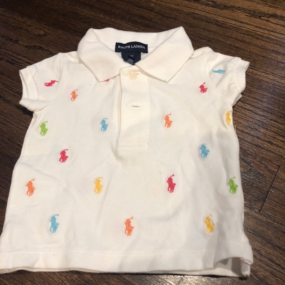 Charming Polo Ralph Lauren ❤️🧡💛💚💙 💜 rainbow multicolored horses 9m